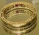 Roberto Coin 18K Solid Yellow Gold Band with Red Ruby Size 6 Made in Italy