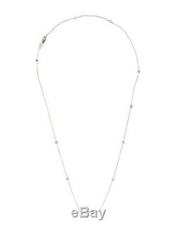 Roberto Coin 18K White Gold Diamond Cross & Bezel-set Stations Necklace 16-18