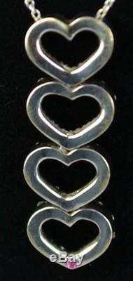 Roberto Coin 18K White Gold & Diamonds Four Hearts Pendant Necklace