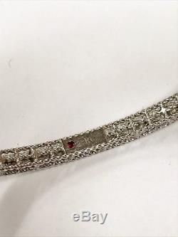 Roberto Coin 18K White Gold Symphony Princess Bracelet With Diamonds