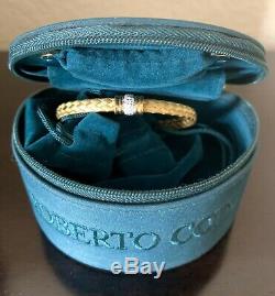 Roberto Coin 18K Woven Silk Basket Weave Bangle Bracelet with Diamonds