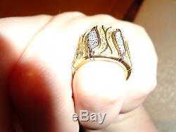 Roberto Coin 18K Yellow And White Gold Diamond Elephantino Ring