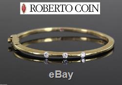 Roberto Coin 18K Yellow Gold 0.45ct Diamond Classica Parisienne Bangle Bracelet