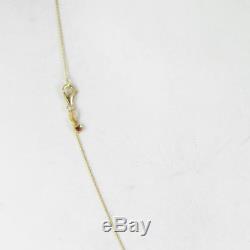 Roberto Coin 18K Yellow Gold Diamond Blue Enamel Starfish Necklace New $520