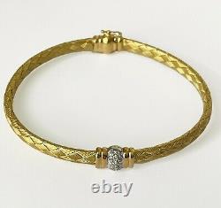 Roberto Coin 18K Yellow Gold Diamond Silk Weave Bracelet