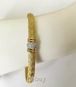 Roberto Coin 18K Yellow Gold Diamond Silk Weave Bracelet