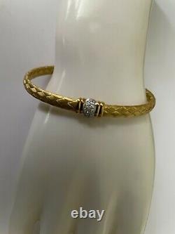 Roberto Coin 18K Yellow Gold Diamond Silk Weave Bracelet