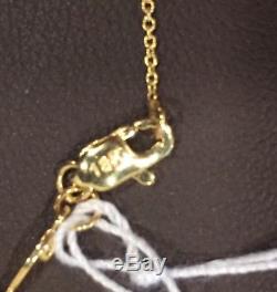 Roberto Coin 18K Yellow Gold Initial Necklace A NWT & Pouch MSRP $620