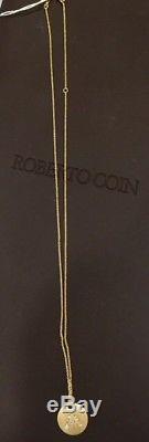 Roberto Coin 18K Yellow Gold Initial Necklace A NWT & Pouch MSRP $620