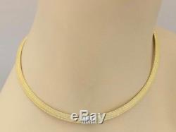 Roberto Coin 18K Yellow Gold Pave Diamond 16 Woven Silk Weave Choker Necklace
