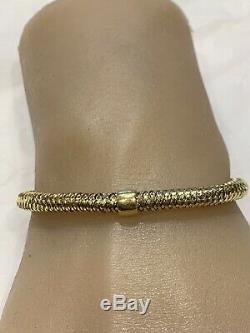 Roberto Coin 18K Yellow Gold Primavera Flex Bracelet 7 Italy $1,380