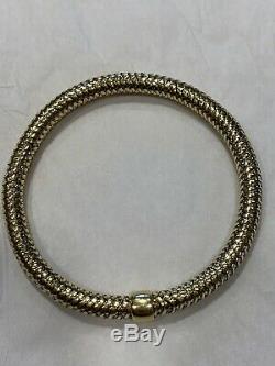 Roberto Coin 18K Yellow Gold Primavera Flex Bracelet 7 Italy $1,380