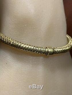 Roberto Coin 18K Yellow Gold Primavera Flex Bracelet 7 Italy $1,380