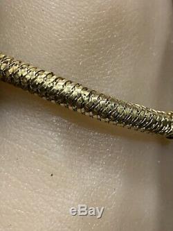 Roberto Coin 18K Yellow Gold Primavera Flex Bracelet 7 Italy $1,380