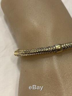 Roberto Coin 18K Yellow Gold Primavera Flex Bracelet 7 Italy $1,380