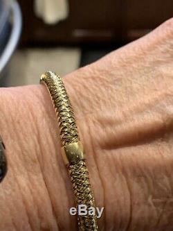 Roberto Coin 18K Yellow Gold Primavera Flex Bracelet 7 Italy $1,380