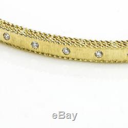 Roberto Coin 18K Yellow Gold Princess Diamond Hinged Bangle Bracelet