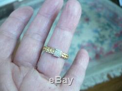 Roberto Coin 18K Yellow Gold Ring Diamond Woven Band Size 6 Italy 3+ Grams NR