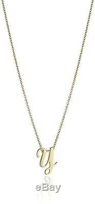 Roberto Coin 18K Yellow Gold Small Script y Initial Pendant Necklace Jewelry