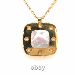 Roberto Coin 18K Yellow Gold Square Mother of Pearl Necklace