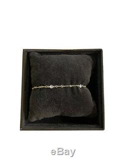 Roberto Coin 18K Yellow Gold and Diamond Station Bracelet NWT Authentic