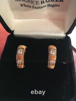 Roberto Coin 18K Yellow and White Gold Diamond Appassionata Earrings