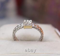 Roberto Coin 18K white gold woven mesh diamond Ruby Ring sz 6
