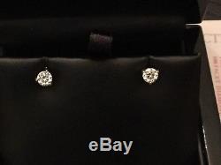 Roberto Coin 18Kt Cento Diamond Stud Earrings. 80 ct H SI1 $6k Retail