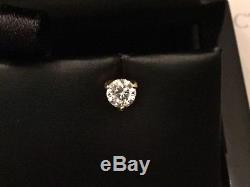 Roberto Coin 18Kt Cento Diamond Tulip Stud Earrings YG. 80 ct H SI1 $6k Retail