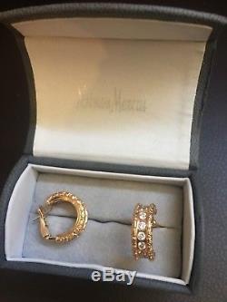 Roberto Coin 18 K Rose Gold & Diamond Florentine Huggie Earrings
