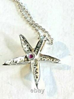 Roberto Coin 18 Karat White Gold Diamond Starfish Necklace