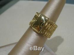 Roberto Coin 18 k Yellow Gold & Diamond Silk Woven Band Ring Size 6.5