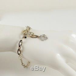 Roberto Coin 18k. 25tcw Chic And Shine Pave Diamond Quatrefoil Charm Bracelet