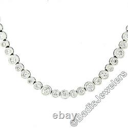 Roberto Coin 18k Gold 11.21ctw Round Cento Bezel Diamond Riviera Tennis Necklace