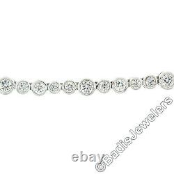 Roberto Coin 18k Gold 11.21ctw Round Cento Bezel Diamond Riviera Tennis Necklace