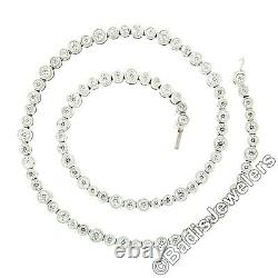 Roberto Coin 18k Gold 11.21ctw Round Cento Bezel Diamond Riviera Tennis Necklace