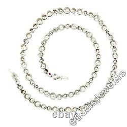 Roberto Coin 18k Gold 11.21ctw Round Cento Bezel Diamond Riviera Tennis Necklace