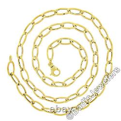 Roberto Coin 18k Gold 31.5 Long Polished Knife Edge Oval Link Chain Necklace