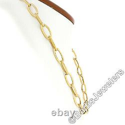 Roberto Coin 18k Gold 31.5 Long Polished Knife Edge Oval Link Chain Necklace