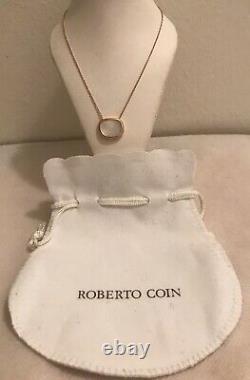Roberto Coin 18k Gold Mother Of Pearl Pendant Necklace NWOT