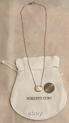 Roberto Coin 18k Gold Mother Of Pearl Pendant Necklace NWOT