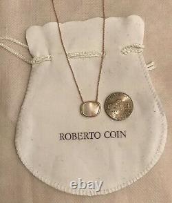 Roberto Coin 18k Gold Mother Of Pearl Pendant Necklace NWOT