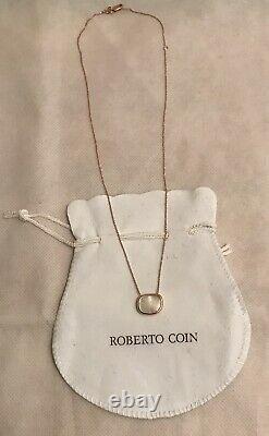 Roberto Coin 18k Gold Mother Of Pearl Pendant Necklace NWOT