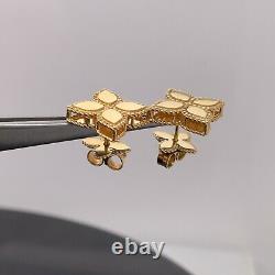 Roberto Coin 18k Princess Flower Earrings New $1450