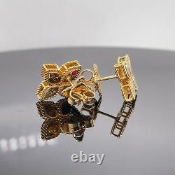 Roberto Coin 18k Princess Flower Earrings New $1450