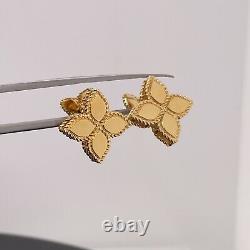 Roberto Coin 18k Princess Flower Earrings New $1450