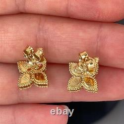 Roberto Coin 18k Princess Flower Earrings New $1450