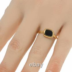 Roberto Coin 18k Rose Gold And Black Jade Ring Sz 6.5 9991033AX65B