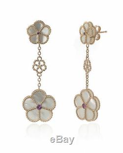Roberto Coin 18k Rose Gold And Mother Of Pearl Earrings 7772690AXERX