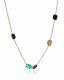 Roberto Coin 18k Rose Gold Diamond 0.12ct And Black Jade Necklace 8881907AXCHJX